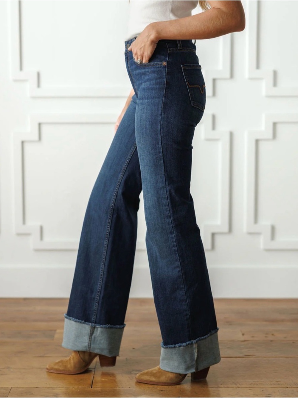 Savannah Sevens The Livy High Rise 90’s Wide Leg Jean Dark Wash - Size 6/36 NWT